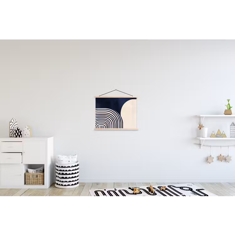 Schoolplaat - Donkerblauw - Abstract - Lijnen — 3