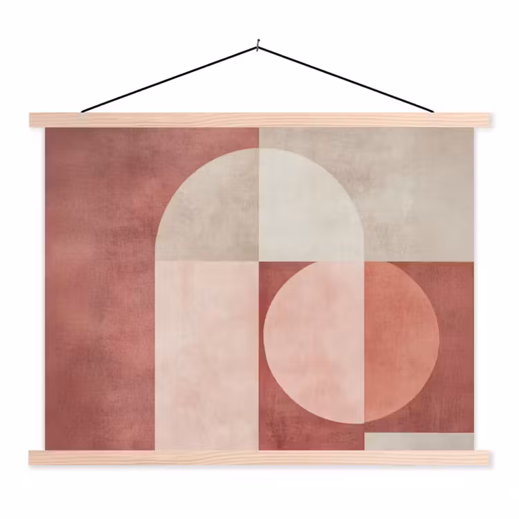 Schoolplaat - Figuren - Abstract - Roze — 1