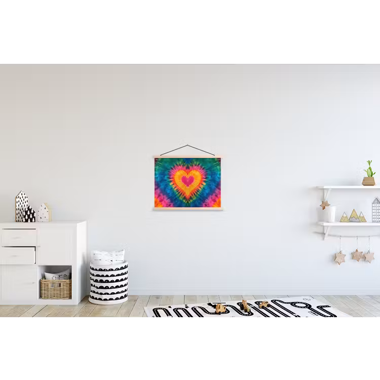 Schoolplaat - Hart - Tie Dye - Kleurrijk — 3