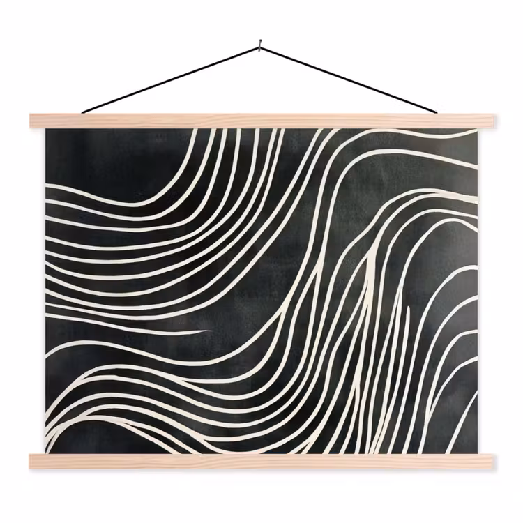 Schoolplaat - Lijnen - Patroon - Abstract - Wit — 1