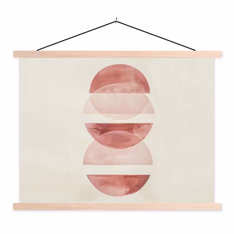Schoolplaat - Minimalistisch - Cirkels - Roze — 1