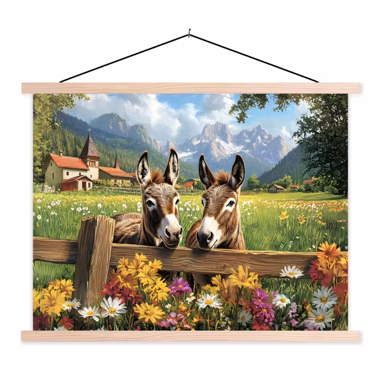 Schoolplaat - Ezels - Bloemen - Zomers — 1