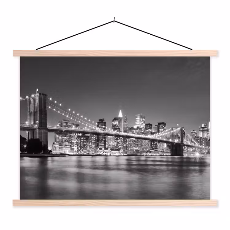 Schoolplaat - New York - Brug - Brooklyn - Zwart wit - Architectuur — 1