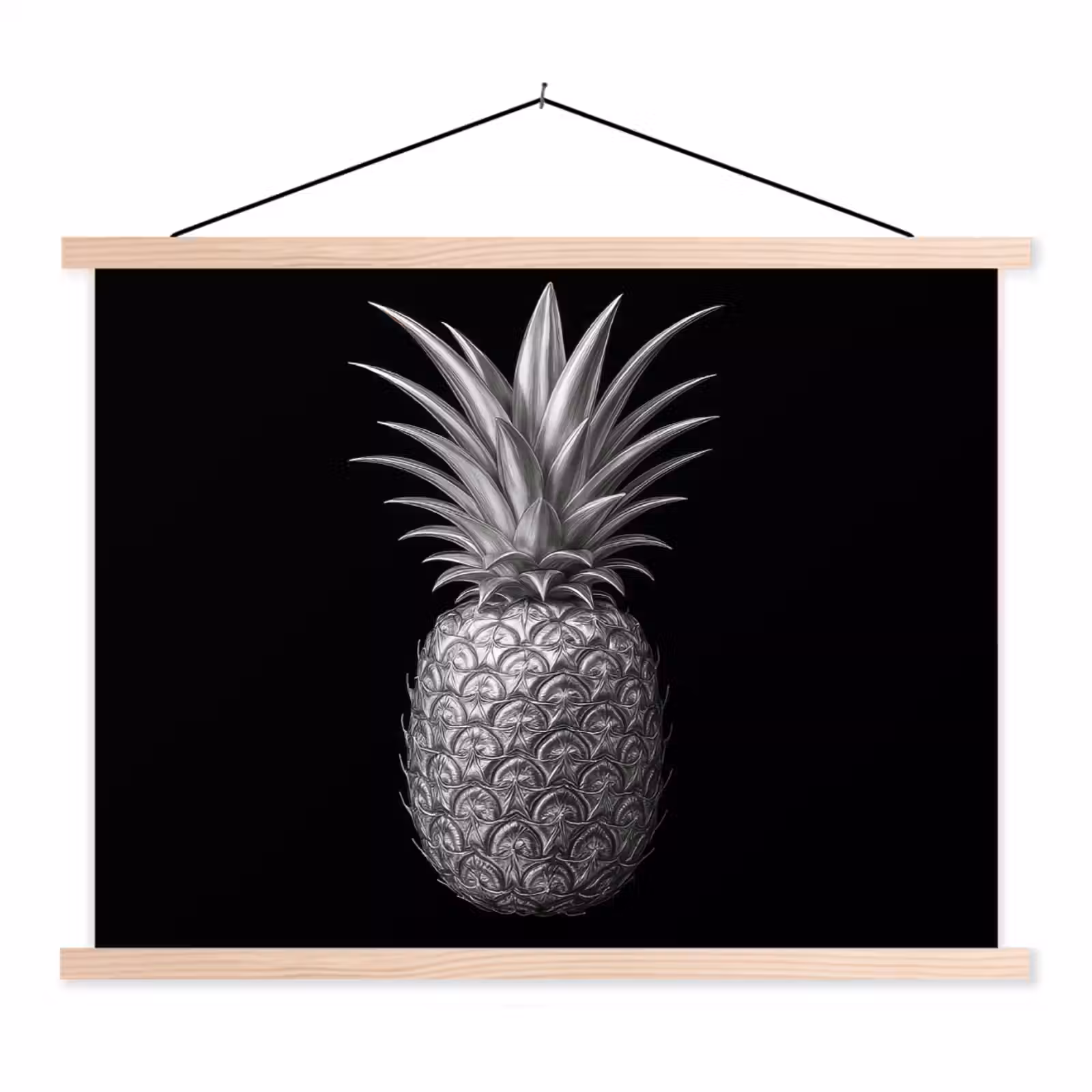 Schoolplaat - Ananas - Gedetailleerd - Bladeren — 1