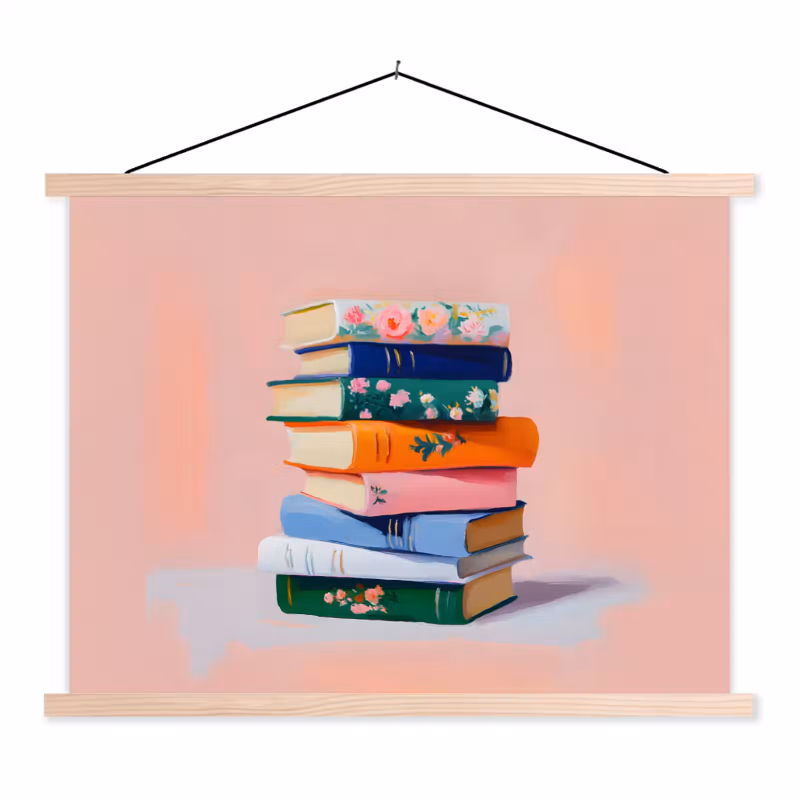 Schoolplaat - Boeken - Stapel - Kleurrijk — 1