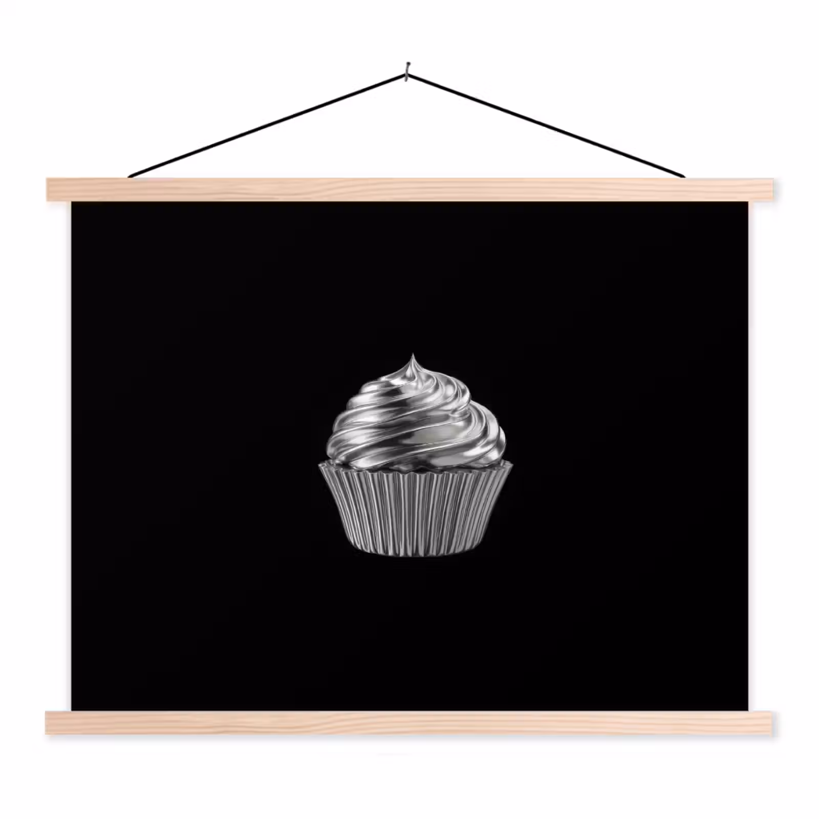 Schoolplaat - Cupcake - Luxueus - Zilver — 1