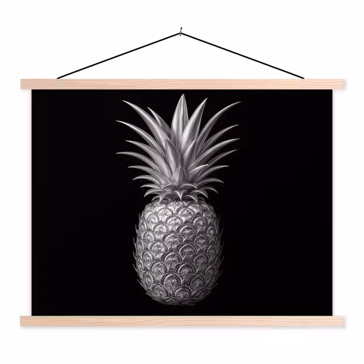 Schoolplaat - Ananas - Gedetailleerd - Bladeren — 1