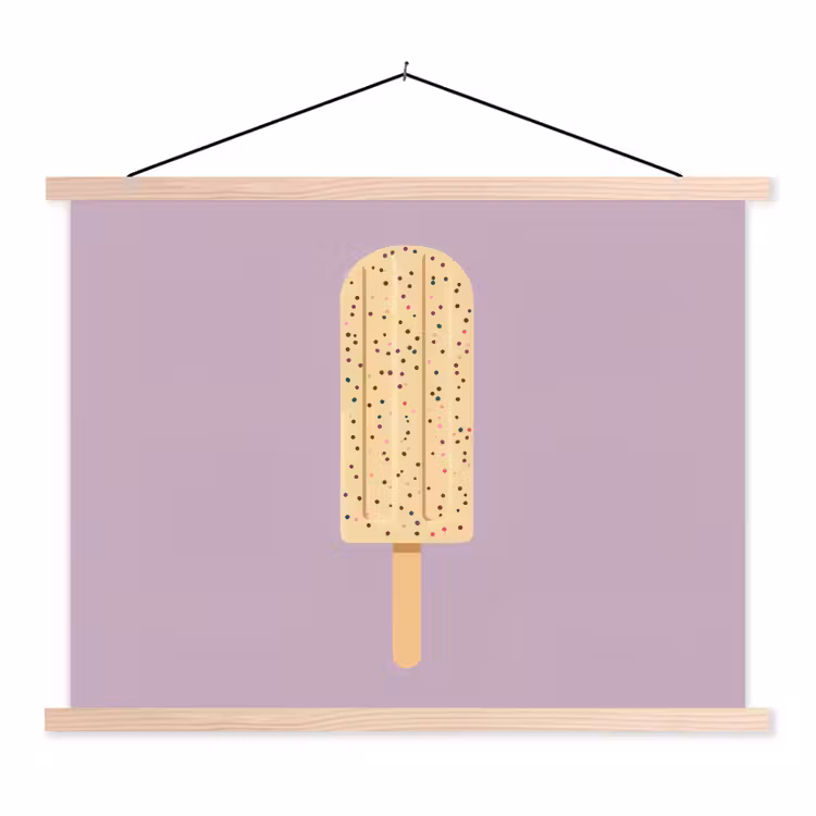 Schoolplaat - Beige - Ijsje - Spikkels — 1