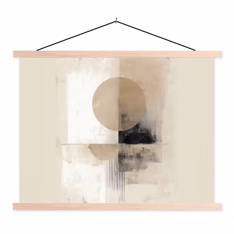 Schoolplaat - Cirkel - Compositie - Diepte - Beige — 1