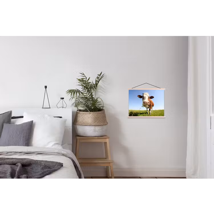 Schoolplaat - Koe - Dieren - Bloemen - Gras — 2