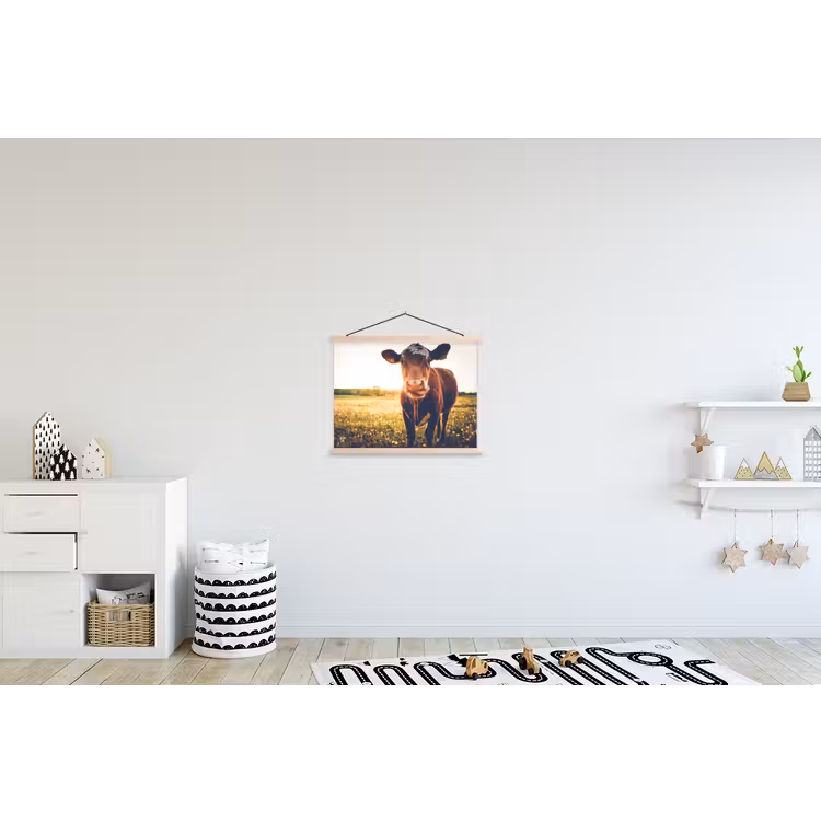 Schoolplaat - Koe - Zonsondergang - Bloemen - Gras - Dieren — 3