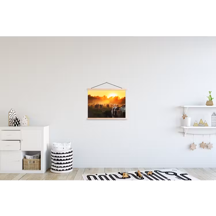 Schoolplaat - Koeien - Zonsondergang - Weiland - Dieren — 3