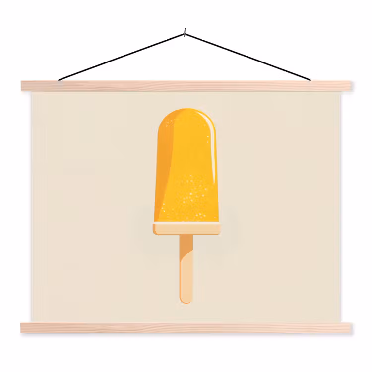 Schoolplaat - Oranje - Stokje - Waterijsje — 1