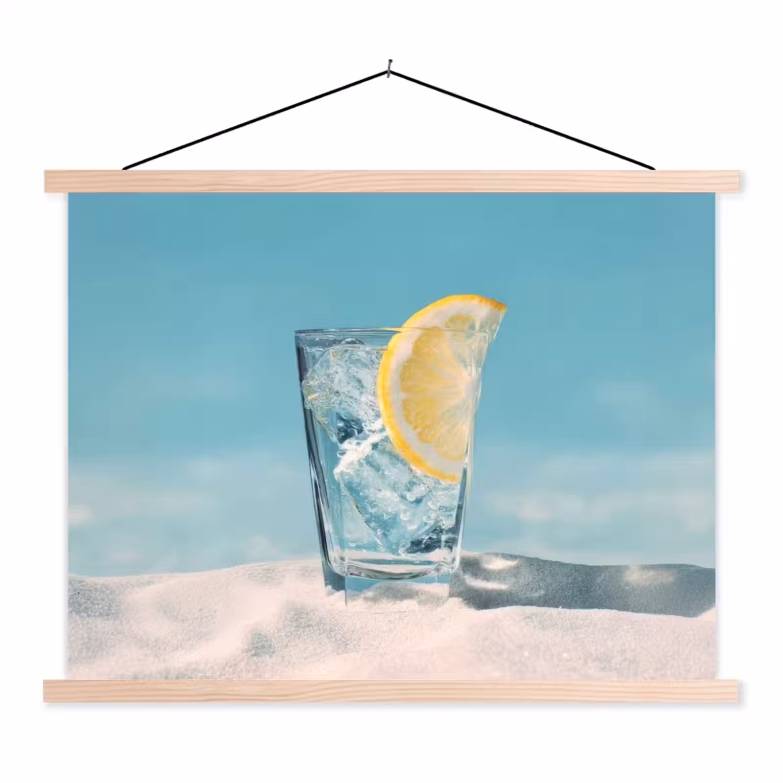 Schoolplaat - Glas - ijsblokjes - Citroen — 1