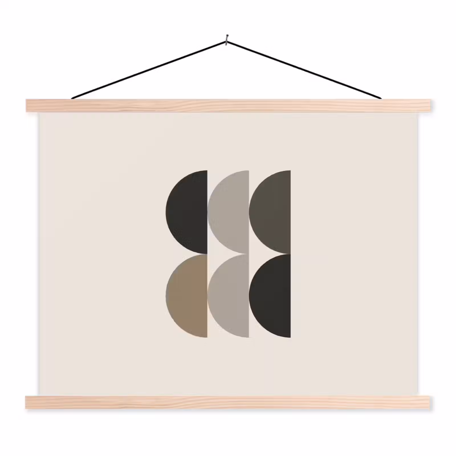 Schoolplaat - Halve cirkels - Aardetinten - Grafisch — 1