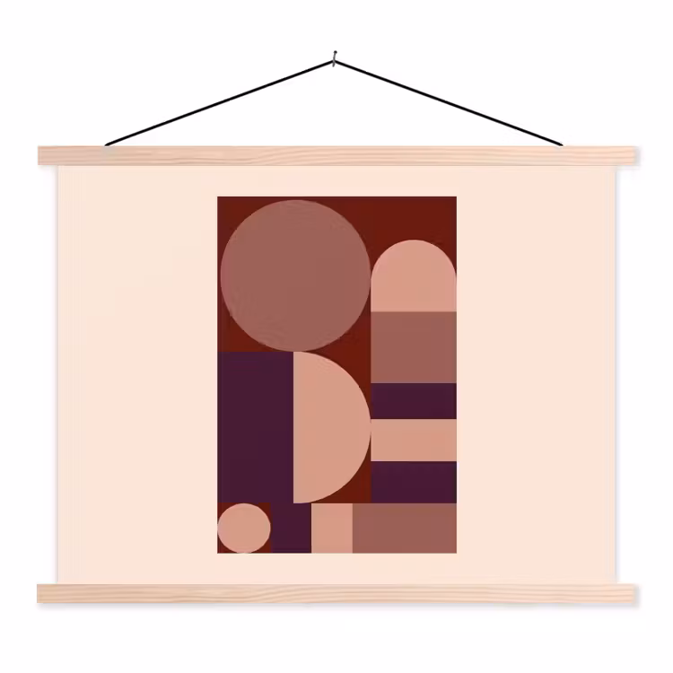 Schoolplaat - Geometrisch - Cirkels - Rood — 1
