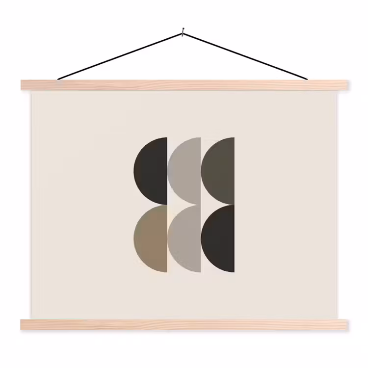Schoolplaat - Halve cirkels - Aardetinten - Grafisch — 1