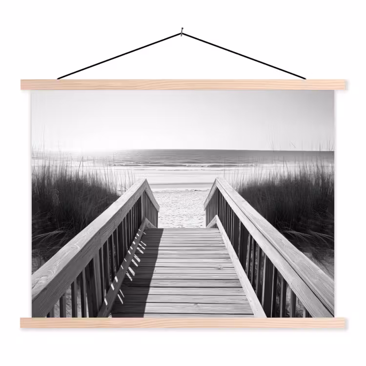Schoolplaat - Loopbrug - Hout - Strand - Zee — 1