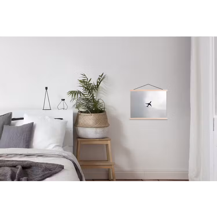 Schoolplaat - Minimalistisch - Silhouet - Zwart - Vliegtuig — 2