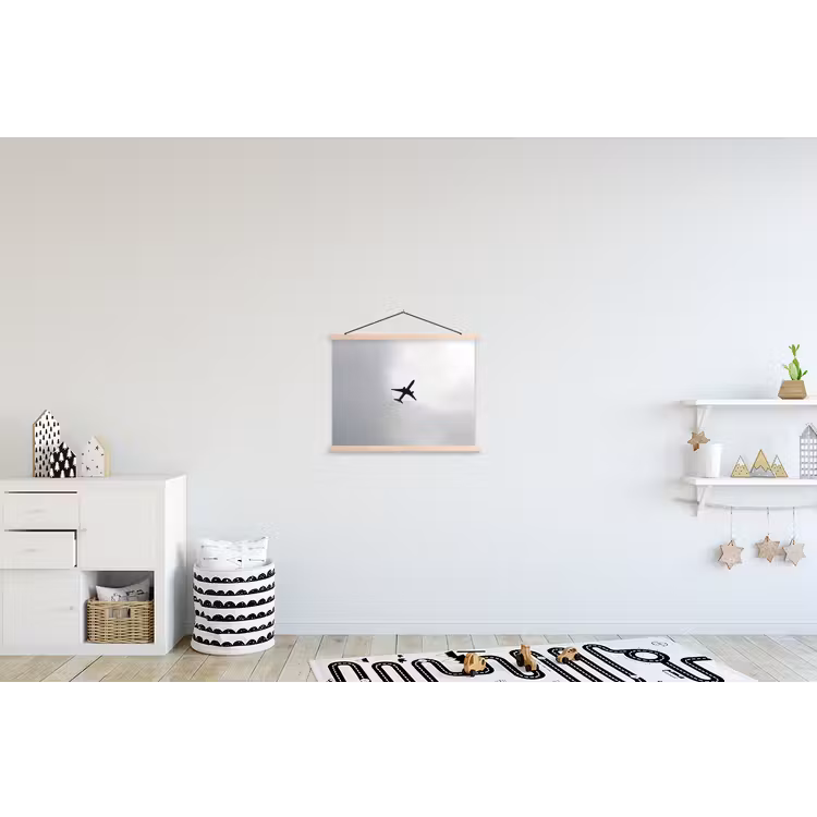 Schoolplaat - Minimalistisch - Silhouet - Zwart - Vliegtuig — 3