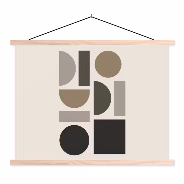 Schoolplaat - Natuurlijke tinten - Grafisch - Verticale compositie — 1