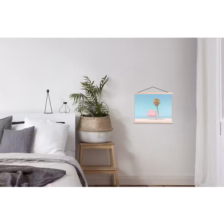 Schoolplaat - Palmboom - Strandhuis - Roze — 2