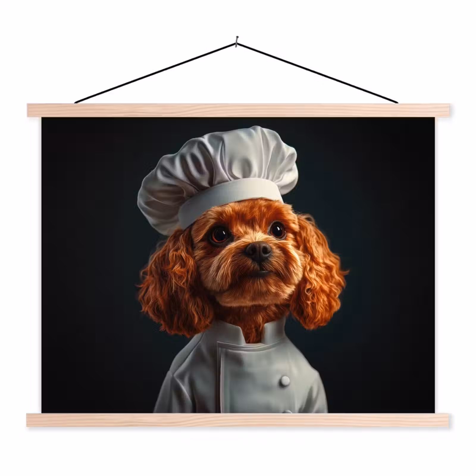 Schoolplaat - Bruin - Kok - Hondje — 1