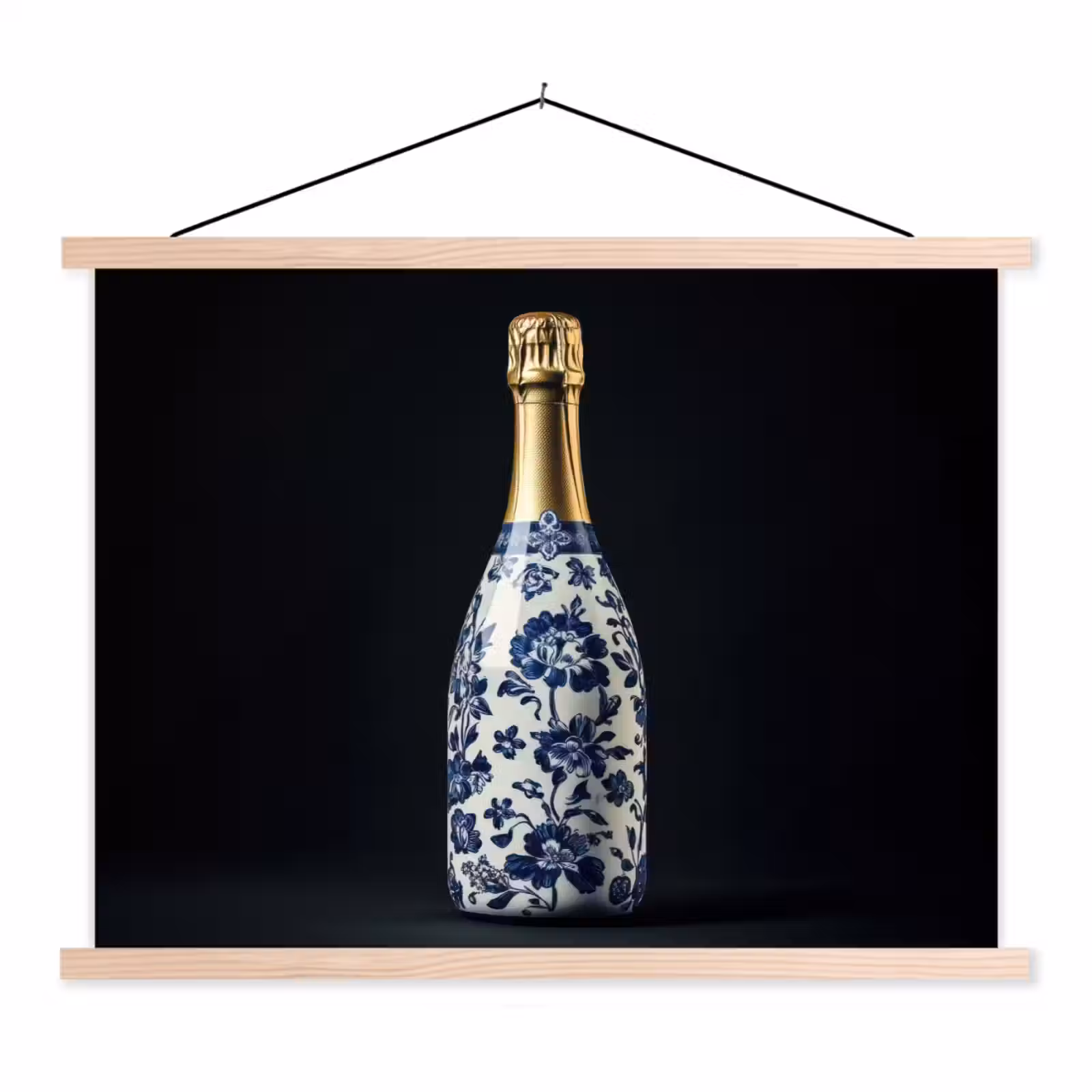 Schoolplaat - Champagne - Bloemen - Goud - Chique — 1