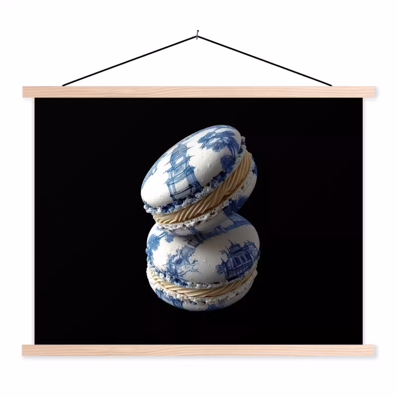 Schoolplaat - Eten - Macarons - Delfts blauw - Koekjes — 1