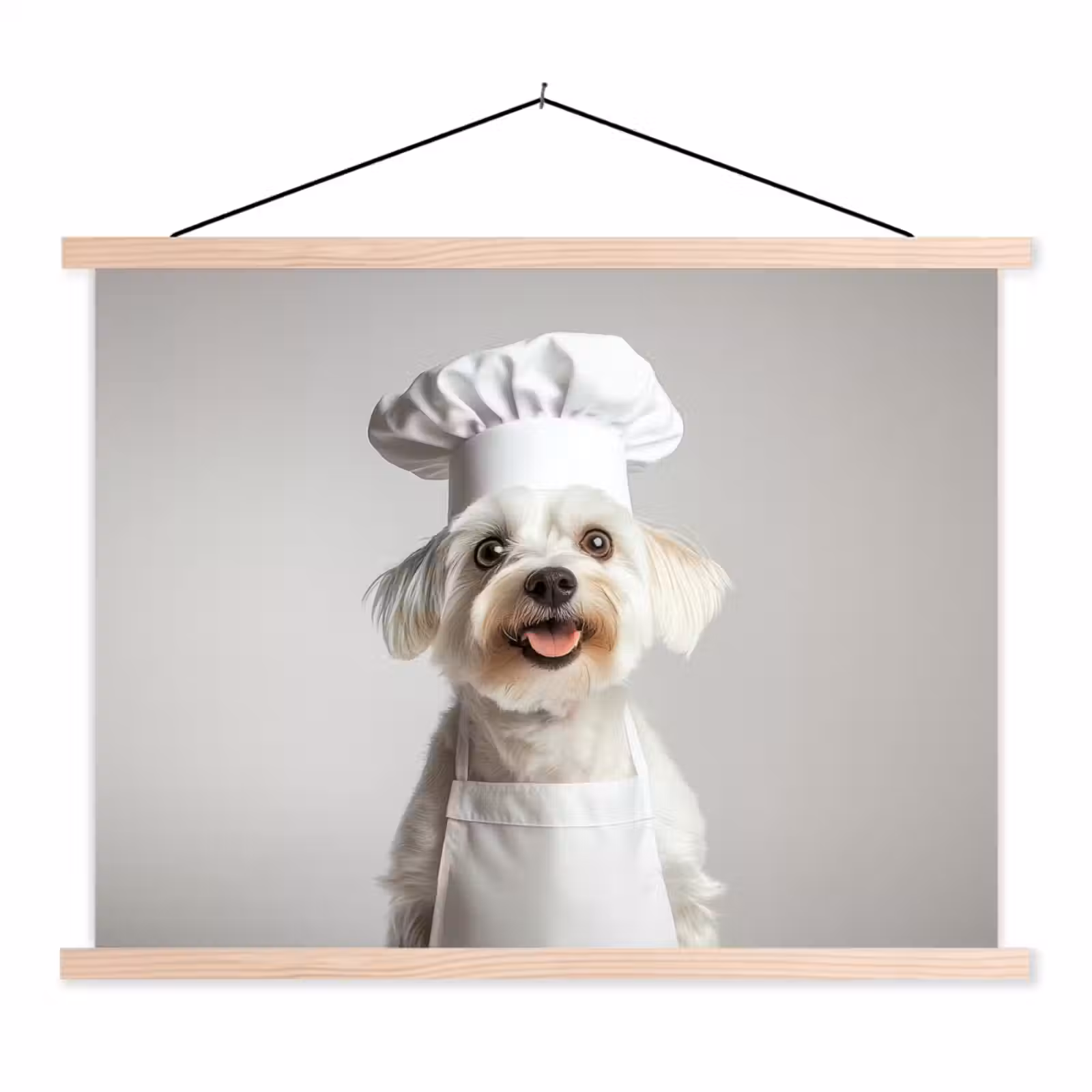 Schoolplaat - Hond - Wit - Kok — 1