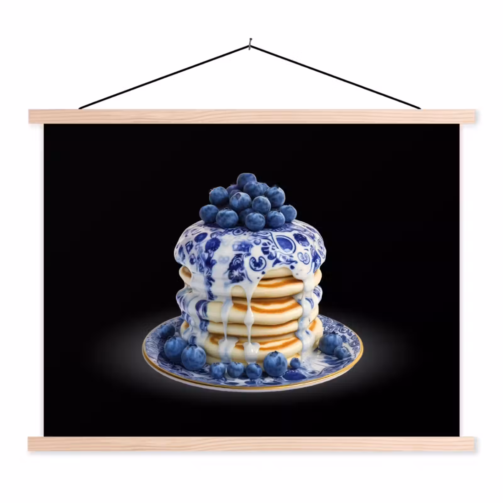 Schoolplaat - Pannenkoeken - Blauwe Bessen - Bord — 1