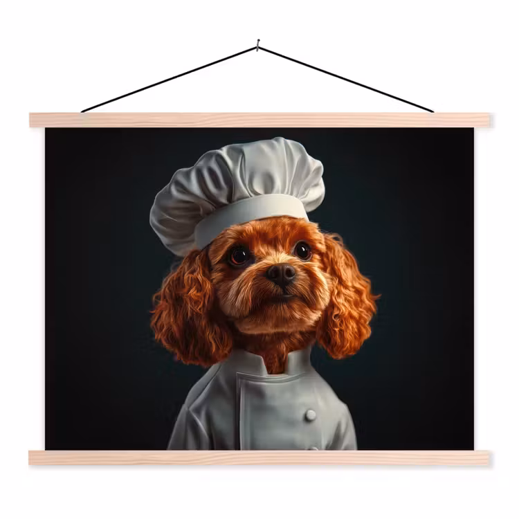 Schoolplaat - Bruin - Kok - Hondje — 1