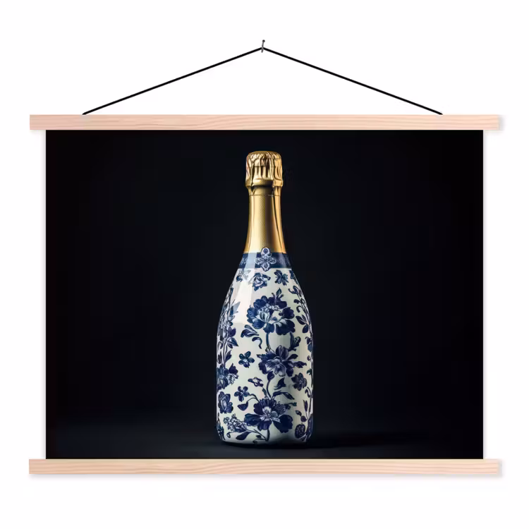 Schoolplaat - Champagne - Bloemen - Goud - Chique — 1