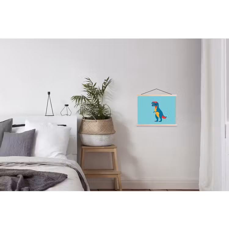 Schoolplaat - Dinosaurus - Blauw - Zonnebril — 2