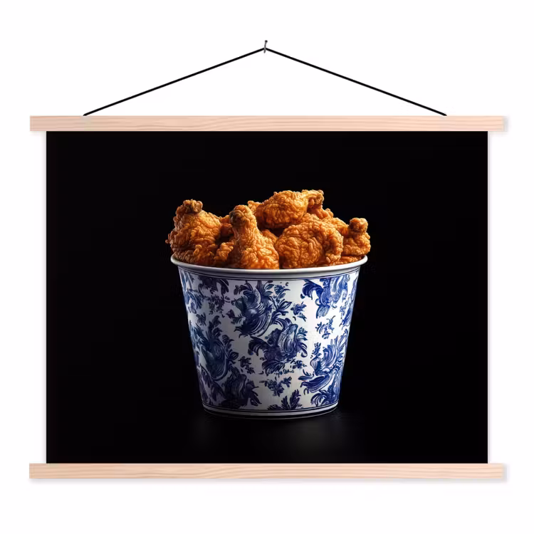 Schoolplaat - Kip - Bucket - Delfts blauw - Lekker — 1