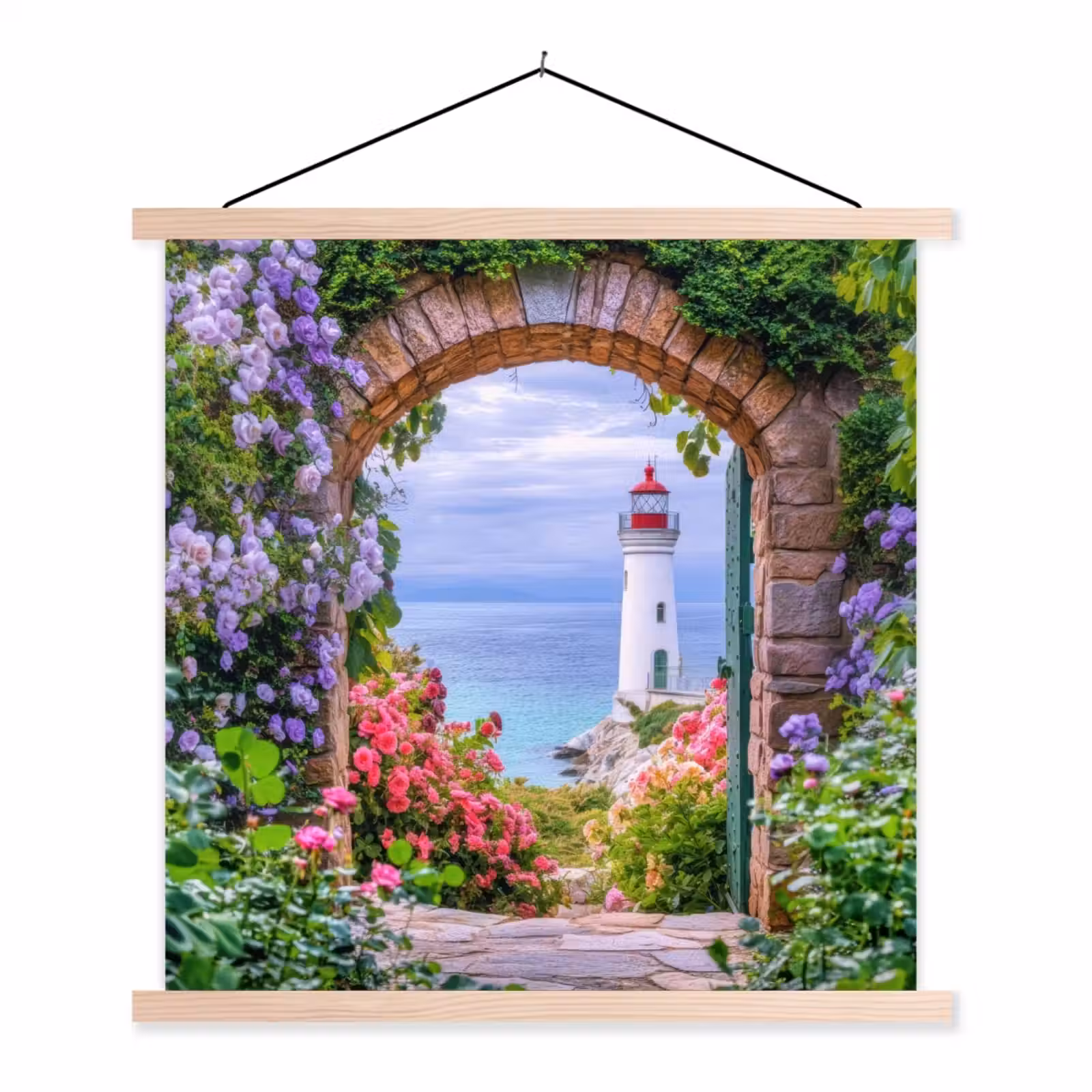 Schoolplaat - Doorkijk - Vuurtoren - Bloemen - Uitzicht — 1