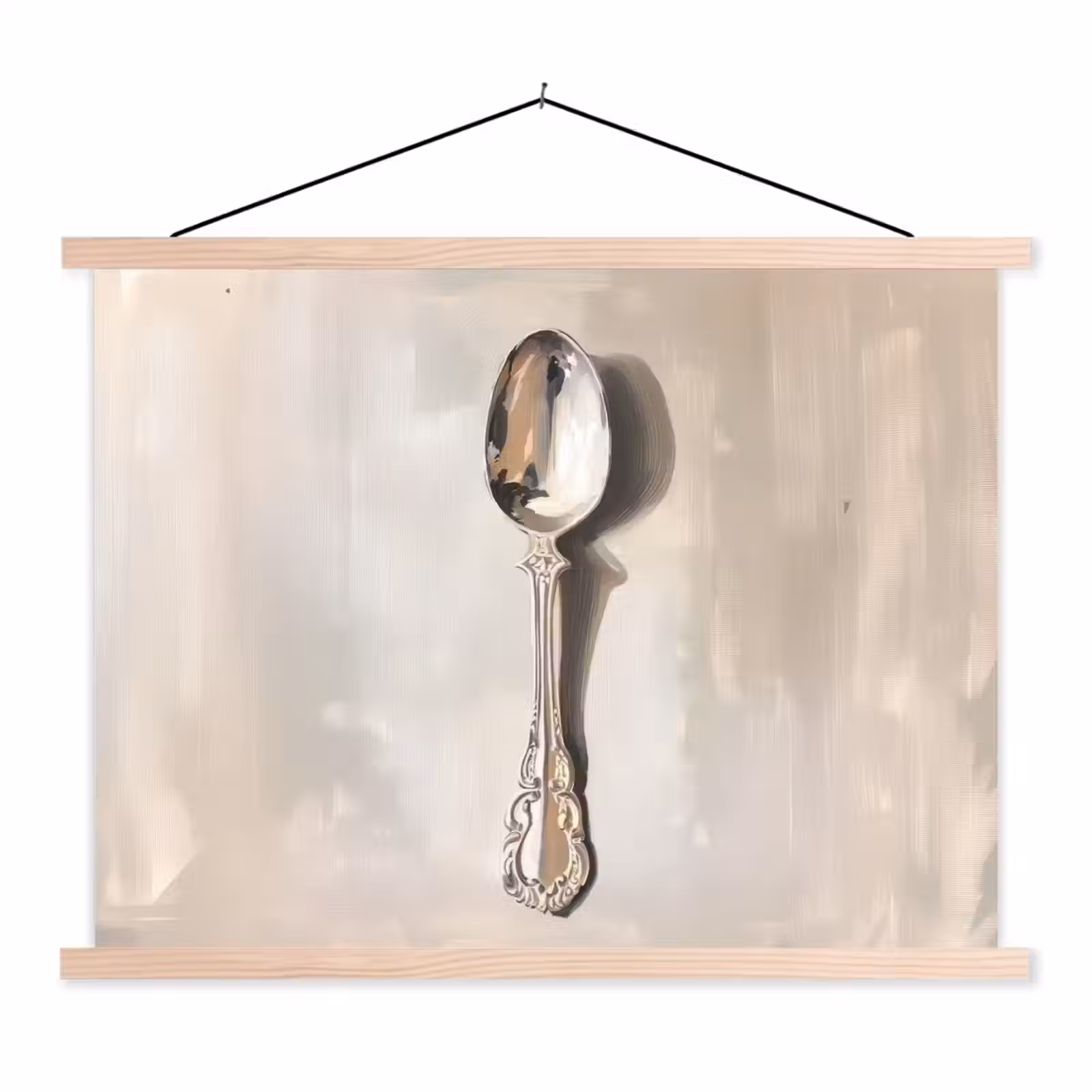 Schoolplaat - Lepel - Verf - Zilver — 1