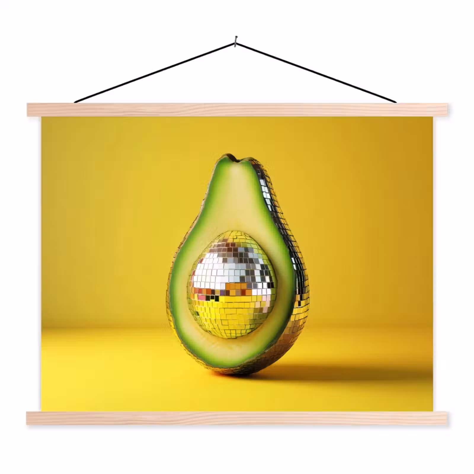 Schoolplaat - Avocado - Discobal - Geel - Glitter — 1