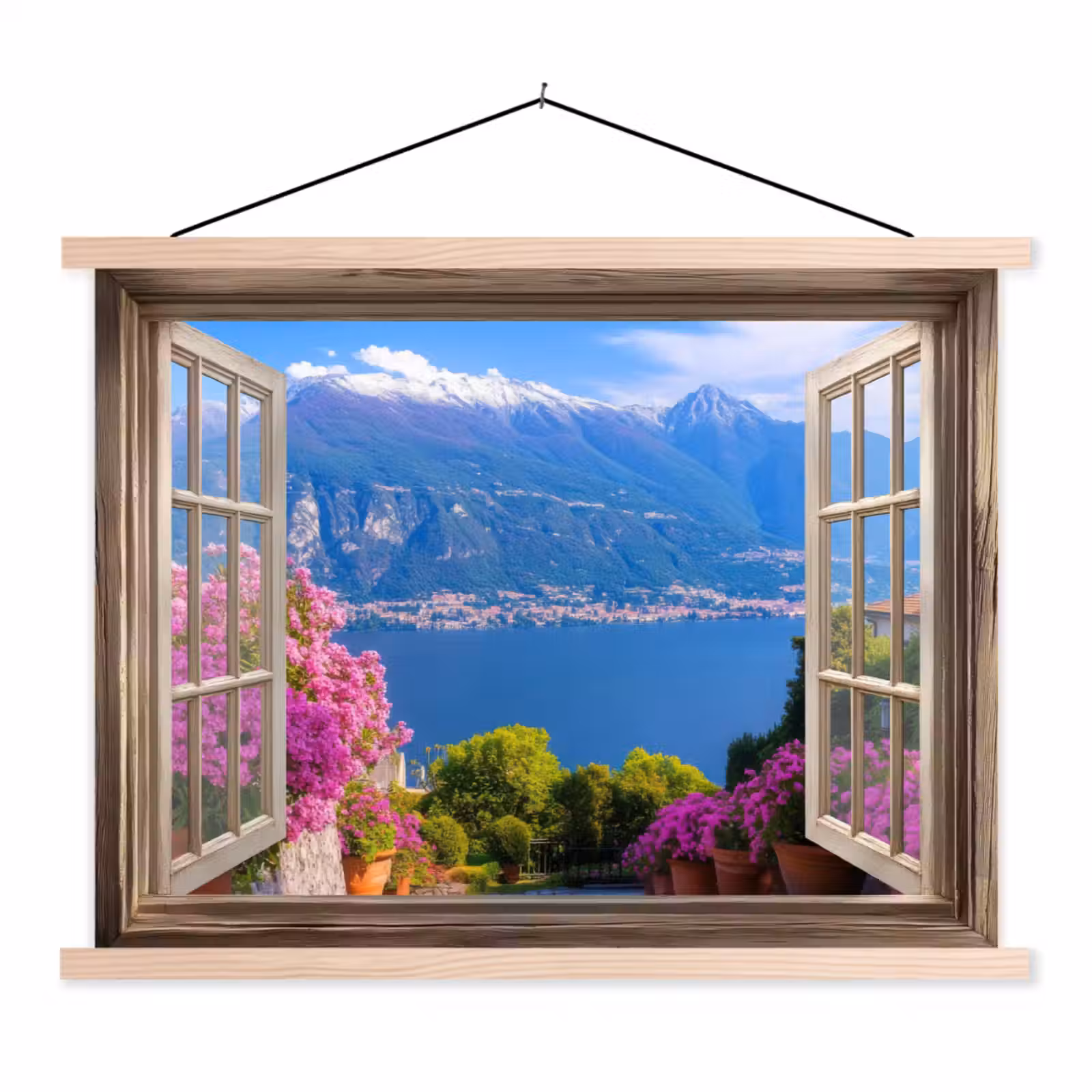 Schoolplaat - Doorkijk - Berg - Landschap - Uitzicht - Meer — 1