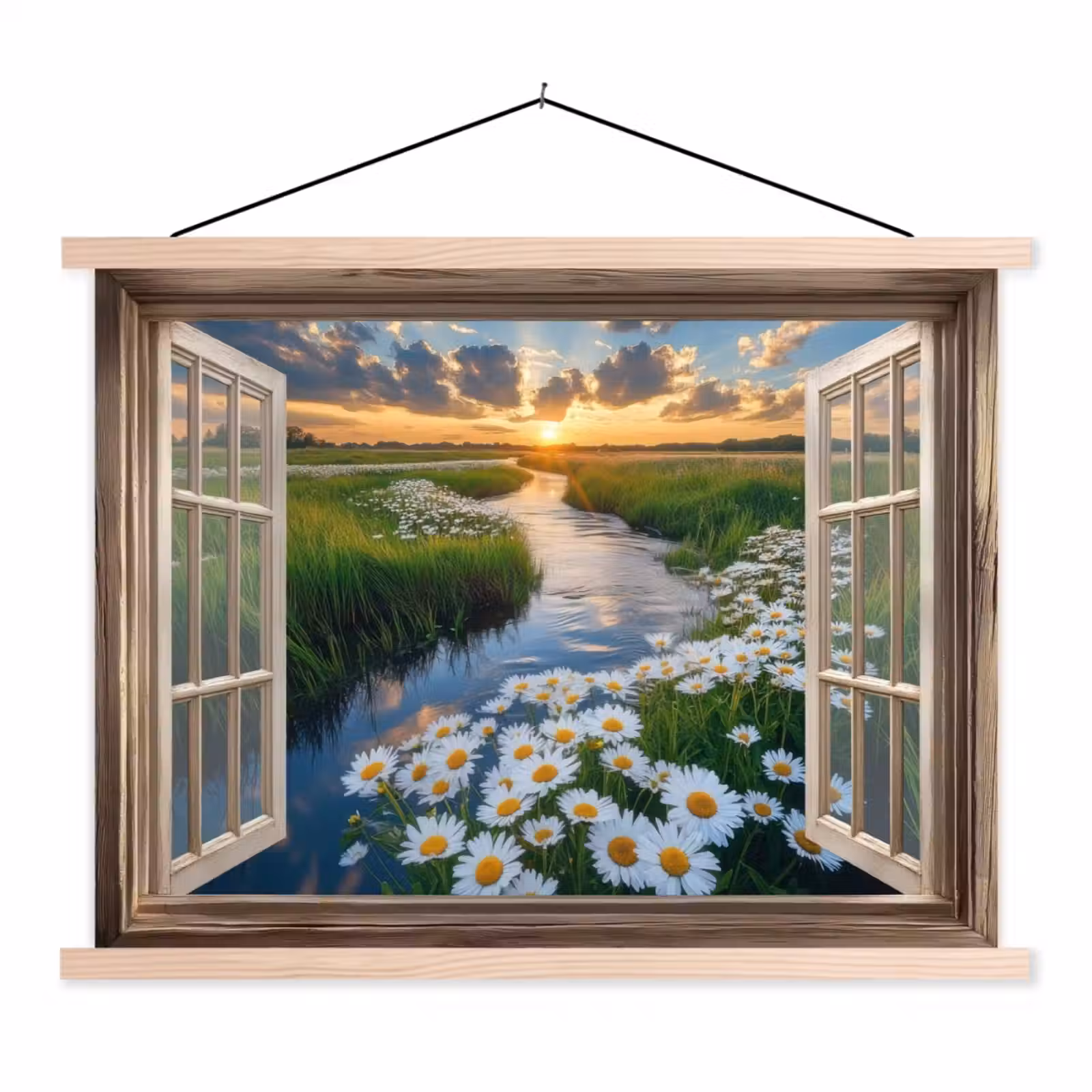 Schoolplaat - Doorkijk - Landschap - Raam - Water - Zonsondergang — 1