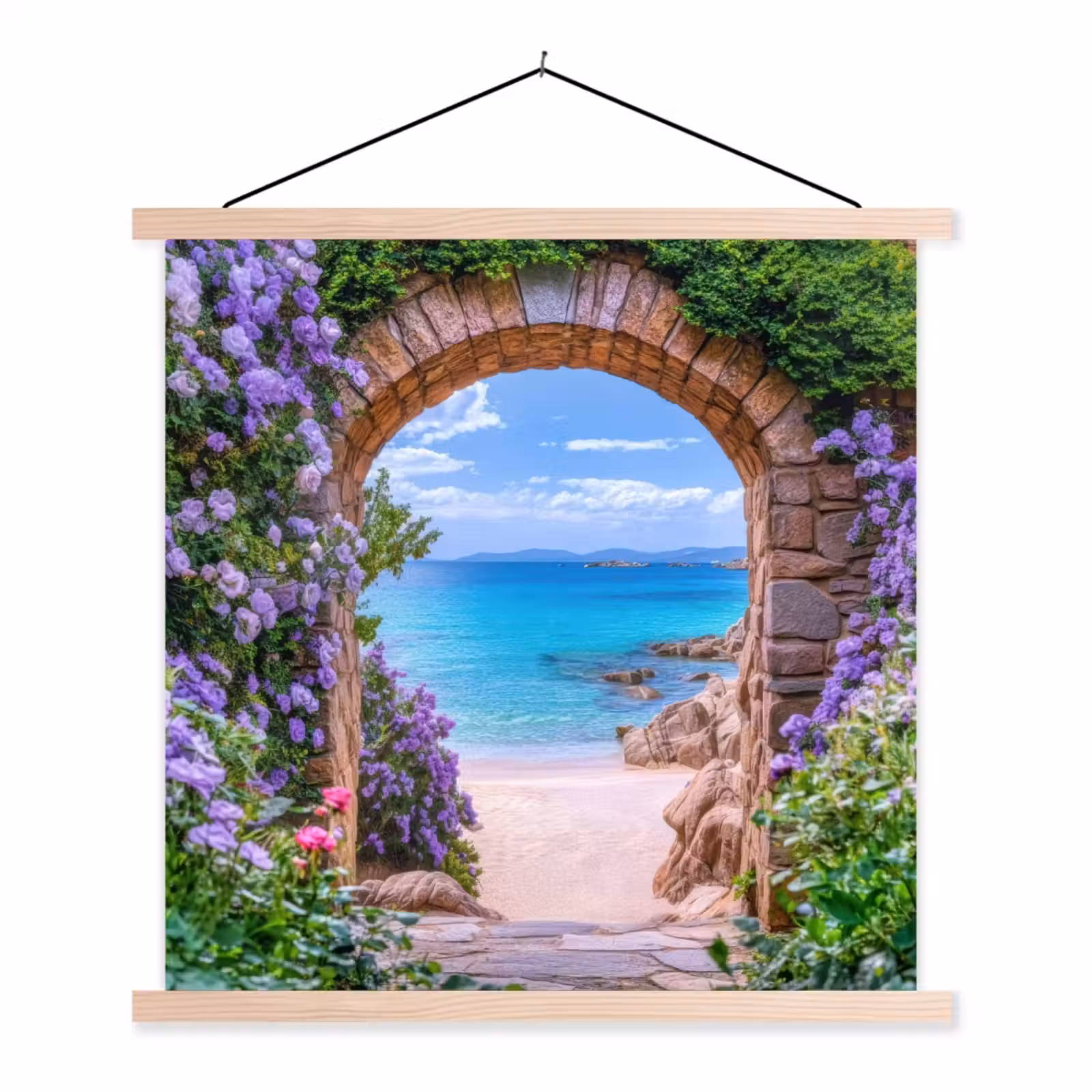 Schoolplaat - Doorkijk - Poort - Zee - Strand - Rotsen — 1