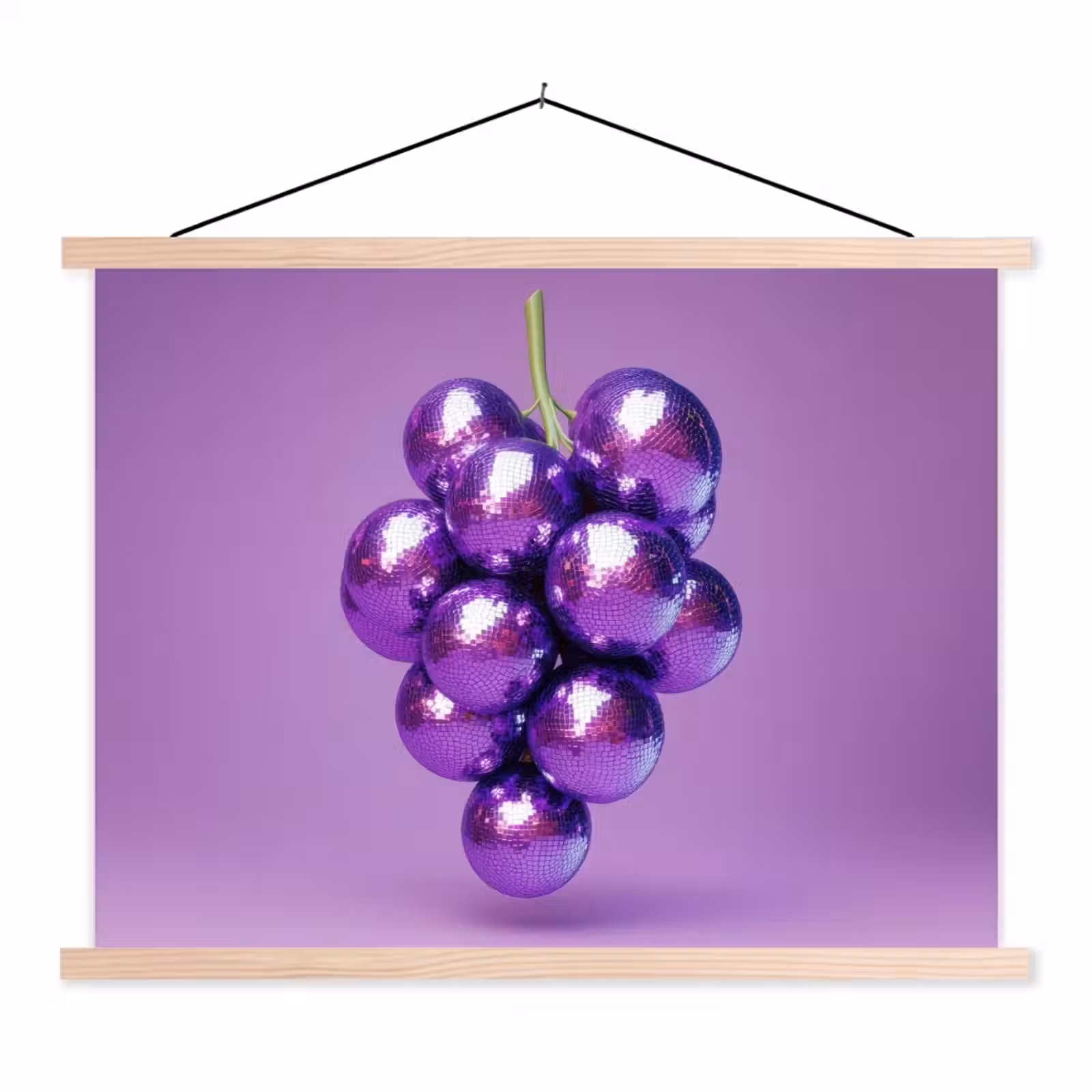 Schoolplaat - Druif - Disco - Glitter - Paars — 1