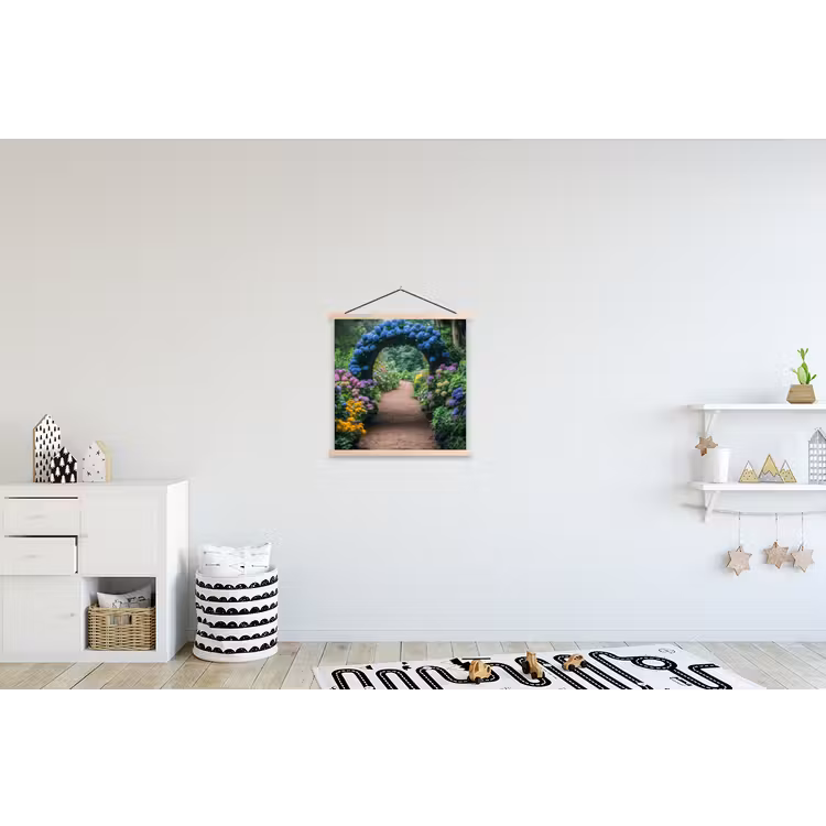 Schoolplaat - Doorkijk - Bloemen - Hortensia - Pad — 3