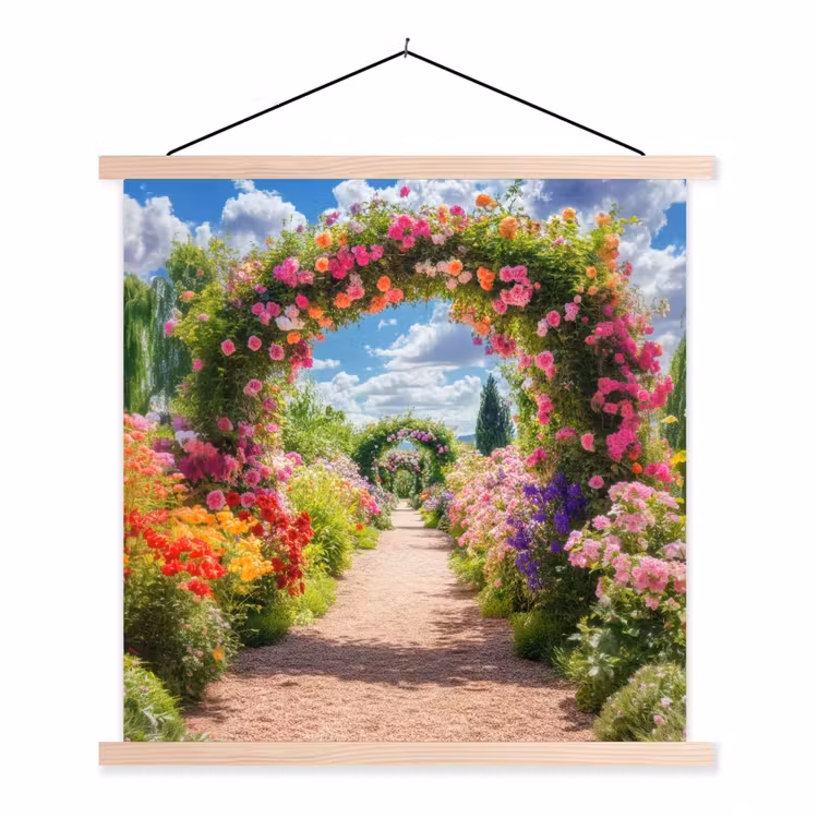 Schoolplaat - Doorkijk - Bloemen - Kleurrijk - Natuur — 1