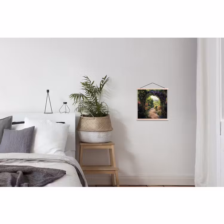 Schoolplaat - Doorkijk - Landschap - Bloemen - Tuinboog - Natuur — 2