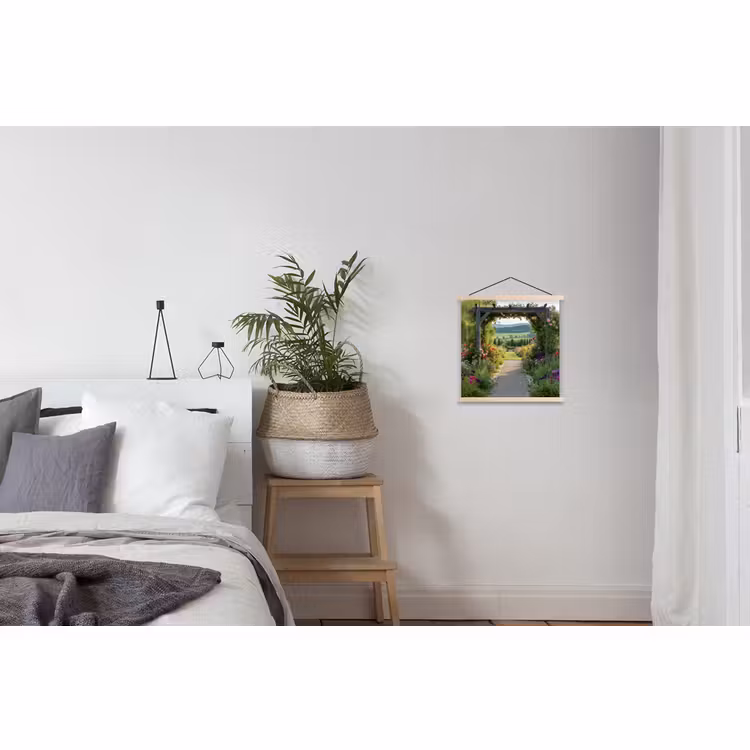 Schoolplaat - Doorkijk - Landschap - Natuur - Tuinboog - Bloemen — 2