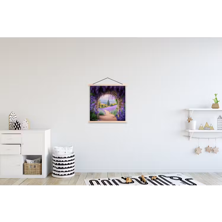 Schoolplaat - Doorkijk - Lavendel - Bloemen - Paars - Poort — 3