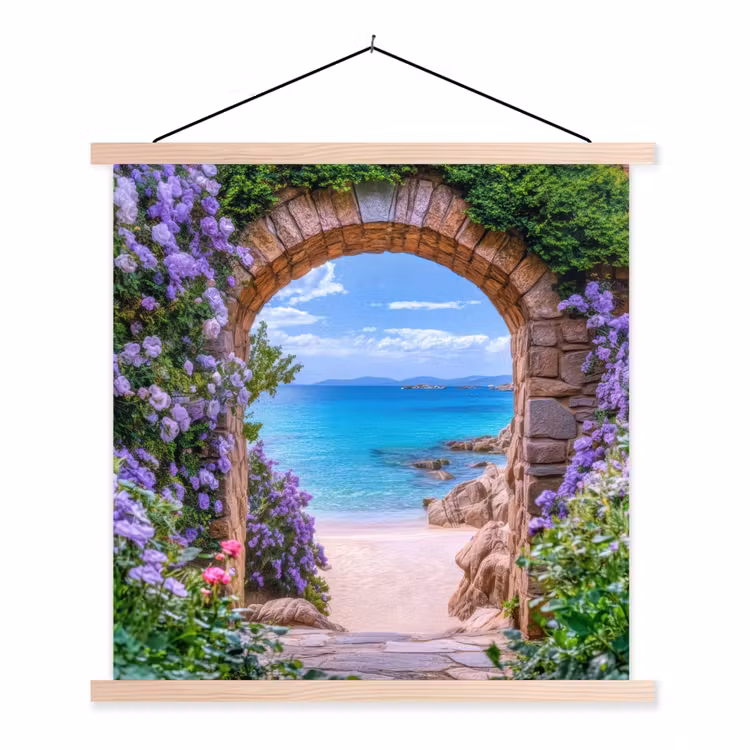Schoolplaat - Doorkijk - Poort - Zee - Strand - Rotsen — 1