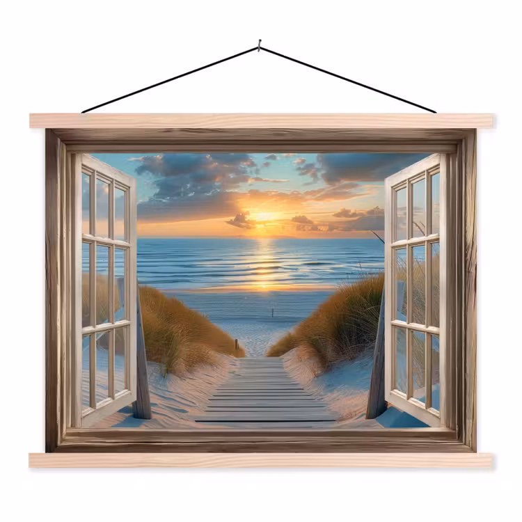 Schoolplaat - Doorkijk - Strand - Pad - Zonsondergang — 1