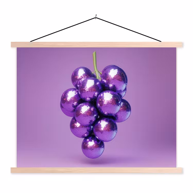 Schoolplaat - Druif - Disco - Glitter - Paars — 1